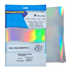 Filme Adesivo Holográfico Master A4 135G 10 FL