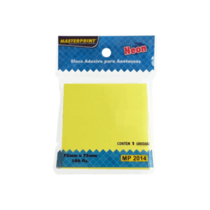 Bloco Adesivo 75x75mm Amarelo Neon C/100 FL MP 2014 Master