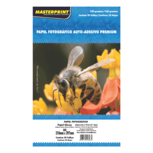 Papel Fotográfico Adesivo Master A4 130G 20 FL Premium