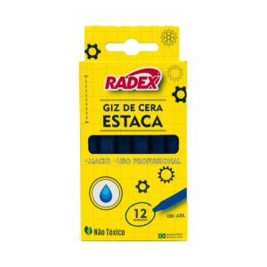 Giz de Cera Estaca Azul EST C/12 UN Radex