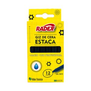 Giz de Cera Estaca Preto EST C/12 UN Radex
