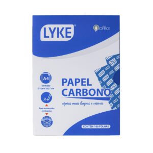 Papel Carbono A4 Azul CX C/100 FL Lyke