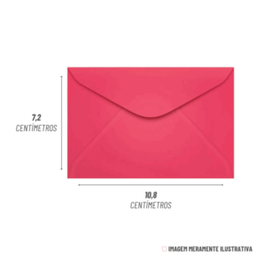 Envelope Convite 72x108mm Rosa Choque PT C/20 UN CCP45015