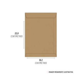 Envelope Saco Kraft A5 162X229mm 80G PT C/10 UN SKN023