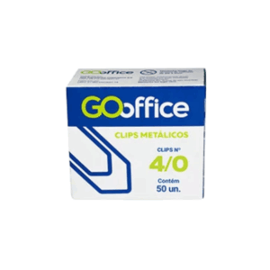 Clipes 4/0 Galvanizado Médio Go Office CX C/50 UN