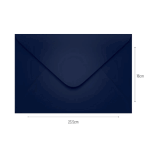 Envelope Convite 160x235mm Azul Escuro PT C/20 UN CCP47009