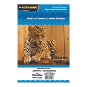 Papel Fotográfico Adesivo Master A4 80G 20 FL